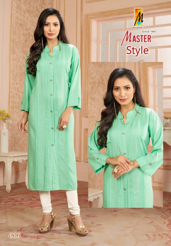 Master Style Rayon Designer Kurti Collection 